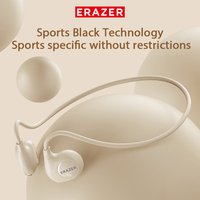 Les écouteurs de sport ERAZER XT95 Max BT 5.4 sans fil à conduction osseuse à texture silicone conviennent à la course à pied