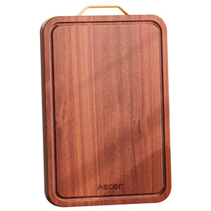 Ascor Ebony Wood Cutting Board Rectangle With Handle Antibacterial For Kitchen Use - Product Image 5