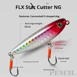 Nouveau leurre de pêche Cannonball Son Dog Live Bait, type de surface métallique, pour la pêche au topmouth, au culter et au black bass, avec hameçons - Product Image 2