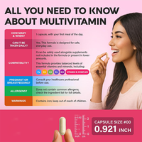 Fabricant chinois OEM, étiquette privée, 47 en 1, vitamines et minéraux complexes, capsules multivitaminées pour femmes, complément alimentaire pour femmes