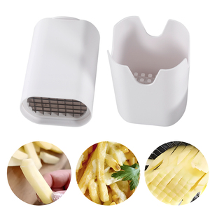 Coupe-frites manuel en plastique avec lames en acier inoxydable, écologique et compatible micro-ondes pour les chips et les frites - Product Image 2