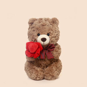 Ours en <span class=keywords><strong>peluche</strong></span> pour la Saint-Valentin, jouet en <span class=keywords><strong>peluche</strong></span> avec des roses, adorable poupée en <span class=keywords><strong>peluche</strong></span>, super doux, en coton PP, cadeau câlin pour les couples, les enfants, les amis - Product Image 1