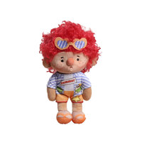 Pendentif poupée Saiter Dudus Spiky Summer Rainbow Curly, jouet en peluche en polyester, style Afro, tacheté, famille Ugly-Cute
