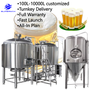 ชุดอุปกรณ์ต้มเบียร์สแตนเลสเยอรมัน <span class=keywords><strong>SUPER</strong></span> MAX 1000L 2000L ครบชุด ปรับแต่งได้ตามต้องการ ได้รับการรับรองมาตรฐาน CE สำหรับโรงเบียร์คราฟต์ - Product Image 1