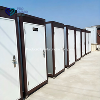 Toilettes mobiles modulaires en acier préfabriquées à 2 postes pour extérieur, usage public, chantier de construction, parc, marché russe