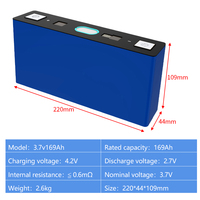 Batterie CALB semi-solide à cycle profond, cellules prismatiques 3.7V 150Ah 161Ah 169Ah, batterie au lithium solaire pour véhicules électriques et motos
