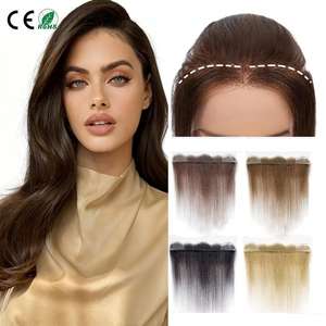 Topper de Cabello Humano con Encaje Frontal HD para Mujer, Línea de Cabello Invisible, Tejido a Mano, Flequillo Ligero, Puede Permanecer y Teñirse - Product Image 1