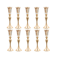 Supports à fleurs en acrylique, cristal, métal doré et argenté, vases de mariage, grands centres de table pour réceptions, décoration de table