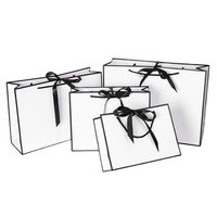 Sacs à provisions KM en papier de luxe blanc pour mariage, magasin de bijoux, vêtements à provisions avec vos propres logos imprimés