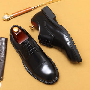 รองเท้าทำงานผู้ชายสไตล์ลำลองแบบใหม่สำหรับฤดูใบไม้ผลิ หนังแท้หลายชั้น พื้นหนา เหมาะสำหรับใส่ทำงานอย่างเป็นทางการ - Product Image 3