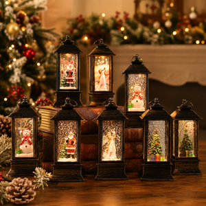 Lámpara de Globo de Nieve con Luz de Navidad, Papá <span class=keywords><strong>Noel</strong></span>, Purpurina de Agua, Decoración de Mesa para Fiestas, Regalo - Product Image 1
