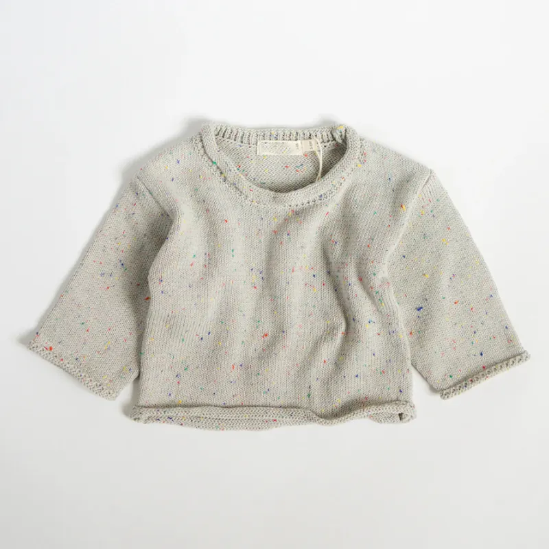 아기 옷 100% 면 봄 유아 스웨터 컬러 도트 긴 소매 풀오버 바지 2 조각 스웨터 아기 세트