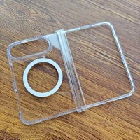 Étui de téléphone pliable magnétique transparent anti-chute pour iPhone 18 DUO Fold, coque arrière transparente