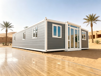 Casa Contenedor Prefabricada Expandible de 20 pies con Techo Plano, Impermeable y Resistente al Fuego, para Espacio Temporal de Eventos