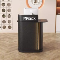 Bureau de réception exécutif en acier inoxydable - Design de bureau moderne, écologique, robuste, dimensions personnalisables pour les entreprises