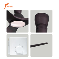 Ventilateur de plafond 3 pales avec lumière, télécommande, moteur AC, design moderne, pales ABS blanches, ventilateur-lustre, lampe pour projets en gros