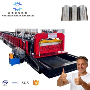 เครื่องขึ้นรูปแผ่นพื้นอัตโนมัติแบบหนาพิเศษ พร้อมเกียร์บ็อกซ์และเครื่องยนต์ PLC สำหรับการผลิตแผ่นพื้นอาคารในเขตเทศบาล - Product Image 1