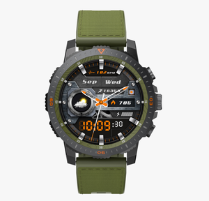 Relojes Tácticos DF LC313 en Verde Salvia, Caqui y Negro para Caminar, Correr, Ciclismo, Saltar, Bádminton y Deportes, Relojes Inteligentes - Product Image 4