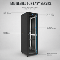 Armoire réseau sur pied de 12U à 47U pour bureau, école, bâtiment commercial et petits à moyens projets informatiques, rack de serveur