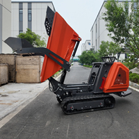 Professioneller Mini-Raupendumper 0,8 Tonnen Hydraulischer Transporter für Landwirtschaft, Obstgarten und Materialtransport