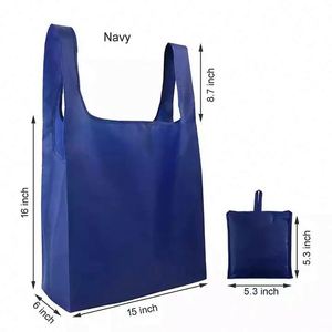 Bolsa de Mano Ecológica de Poliéster PU al por Mayor, Bolsa Plegable Personalizable para Sublimación, Bolsas de Compras Reutilizables - Product Image 2