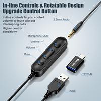Prix de gros, nouveau casque téléphonique Bee H362 pas cher, casque USB 3,5 mm, centre d'appels, bureau, casque filaire pour équipe, Skype, Zoom