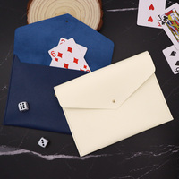 Tempat Kartu Mahjong Modis Portabel Dompet Amplop Kulit PU Aksesoris Permainan Mahjong Kantong Penyimpanan