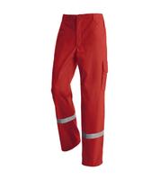 Pantalon de travail unisexe robuste en coton respirant avec bandes réfléchissantes pour atelier, OEM/ODM