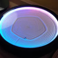 Robot de Peinture au Sable Automatique Miniature, Lampe de Nuit LED RGB Intelligente Simple à Alimentation CC, Ornement de Bureau DIY, Cadeau Technologique Créatif pour la Maison et la Chambre