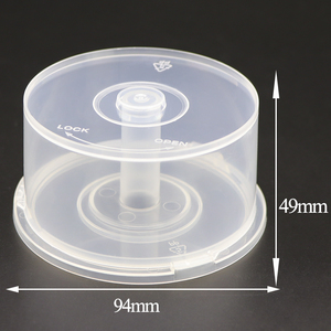 SUNSHING Empty CD/DVD Cake Box Spindle CD <b>Plastic</b> Cake Box Holds 10 25 50 100 <b>Disc</b> Clear Blank Media Storage with Black Base - Product Image 6