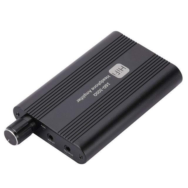 Portable HiFi Metal Headphone Amplifier 3.5mm Amp Volume Control Support 16-300Ohm Impedance Headphone Mini Stereo Earphone