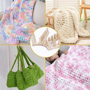 65inch Chunky sợi <span class=keywords><strong>Loom</strong></span> tùy chỉnh dày Chunky đan chăn <span class=keywords><strong>Loom</strong></span>, thêm lớn chăn <span class=keywords><strong>Loom</strong></span> đan cho DIY Craft những người đam mê - Product Image 2