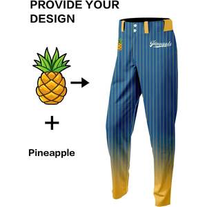 Pantalon de softball et de baseball dégradé pour jeunes hommes personnalisé avec nom de l'équipe et logo doux et confortable vêtements de chemise à fines rayures - Product Image 6