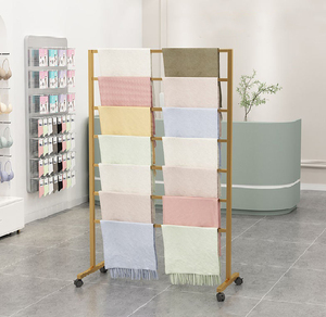 Kainice in metallo dorato per abbigliamento espositore al dettaglio all'ingrosso per abbigliamento <span class=keywords><strong>da</strong></span> appendere pantaloni in tessuto scaffali - Product Image 3