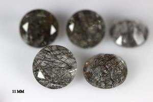 Pierres précieuses en rutile noir naturel, facettées, rondes, taille brillante, calibrées, pour la fabrication de bijoux, origine indienne - Product Image 4