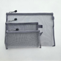 Dossiers de fichiers de documents étanches transparents en nylon léger A4 Sacs de fichiers à fermeture éclair en maille pour l'organisation