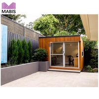 Petite cabane en bois préfabriquée de luxe, imperméable, structure en acier léger, abri pour voiture MABIS MB1A moderne