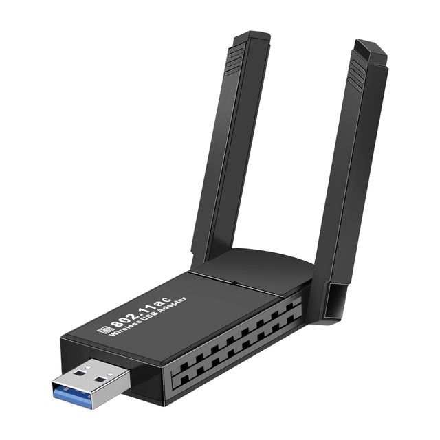 Wireless USB3.0 WiFi Adapter for PC/Laptop, 1300Mbps USB WiFi Dual-Band Network Adapter, WiFi Dongle for Win 11/10/8/7/Vista/XP