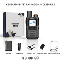 KENEARD KE737 Talkie-walkie 4G POC, portée illimitée mondiale, radio bidirectionnelle portable, double carte Nano SIM, 3000 mAh, Type-C, puissance de sortie 2W