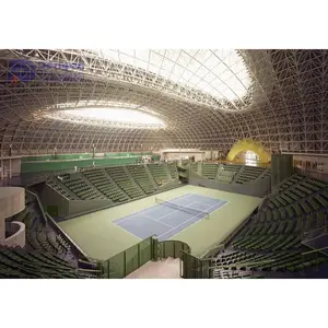 Construcción comercial, estructura de entramados de acero, sala de deportes, techo, toldo de metal, estadio de fútbol prefabricado