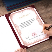 Carpeta Porta Certificados de Tela de Lino con Diseño de Bosque, Personalizable con Logotipo, Tamaño A4, para Diplomas y Certificados de Graduación