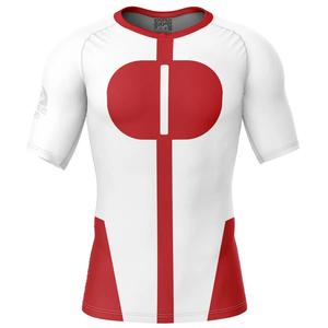 เสื้อรัดรูปสำหรับผู้ชายสีพื้นพิมพ์ลายเสื้อซับลิเมชันแขนสั้น - Product Image 5