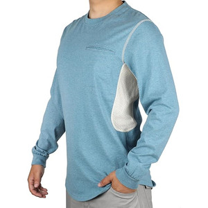 Camisetas FR para Verano, Diseño Transpirable y Ventilado, <span class=keywords><strong>Jersey</strong></span> Heather de 6oz, Retardante de Fuego, Manga Larga, Cuello Redondo, Resistente a las Llamas - Product Image 4