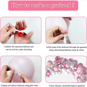 Ballon d'<span class=keywords><strong>anniversaire</strong></span> de mariage fournitures de fête d'<span class=keywords><strong>anniversaire</strong></span> ballon en latex décor enfants bébé douche <span class=keywords><strong>fille</strong></span> décor ballon rose guirlande arc <span class=keywords><strong>Kit</strong></span> - Product Image 5