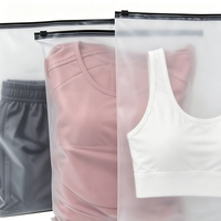 Sac de rangement pour vêtements en PVC transparent avec fermeture éclair, imprimé avec logo personnalisé, refermable, pour t-shirts, sous-vêtements, vêtements
