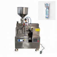 Machine de remplissage et de scellage semi-automatique pour tubes souples, remplisseur pneumatique de pâte 220V pour l'emballage cosmétique, alimentaire et chimique