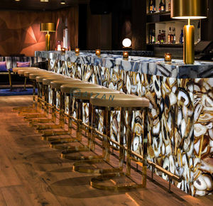 Barra de <span class=keywords><strong>Bar</strong></span> LED de Mármol Translúcido Estilo Japonés Personalizada, Mesa de Servicio de Alta Gama para <span class=keywords><strong>Izakaya</strong></span> - Product Image 6