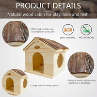 Chalet pour hamster, cachette naturelle faite à la main pour petits animaux, jouet à mâcher pour cochons d'Inde, souris, gerbilles, hérissons