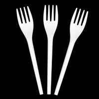 Lot de 140 couverts jetables en plastique pour fruits, cuillères, fourchettes, couteaux à découper et cuillères