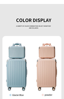 Valise à roulettes robuste en ABS+PC avec motif électronique, grandes roues silencieuses, serrure à 3 chiffres et port de chargement